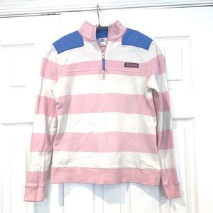 Vineyard Vines Striped Womens Pullover Pink XS
